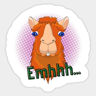 Sad Llama Art Sticker